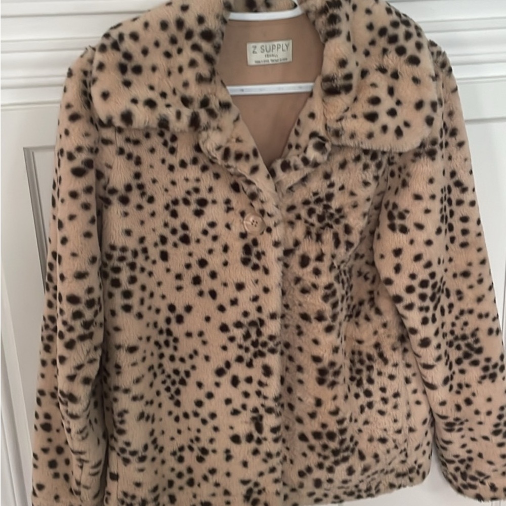 Z Supply Women's Spotted Faux Fur Jacket
